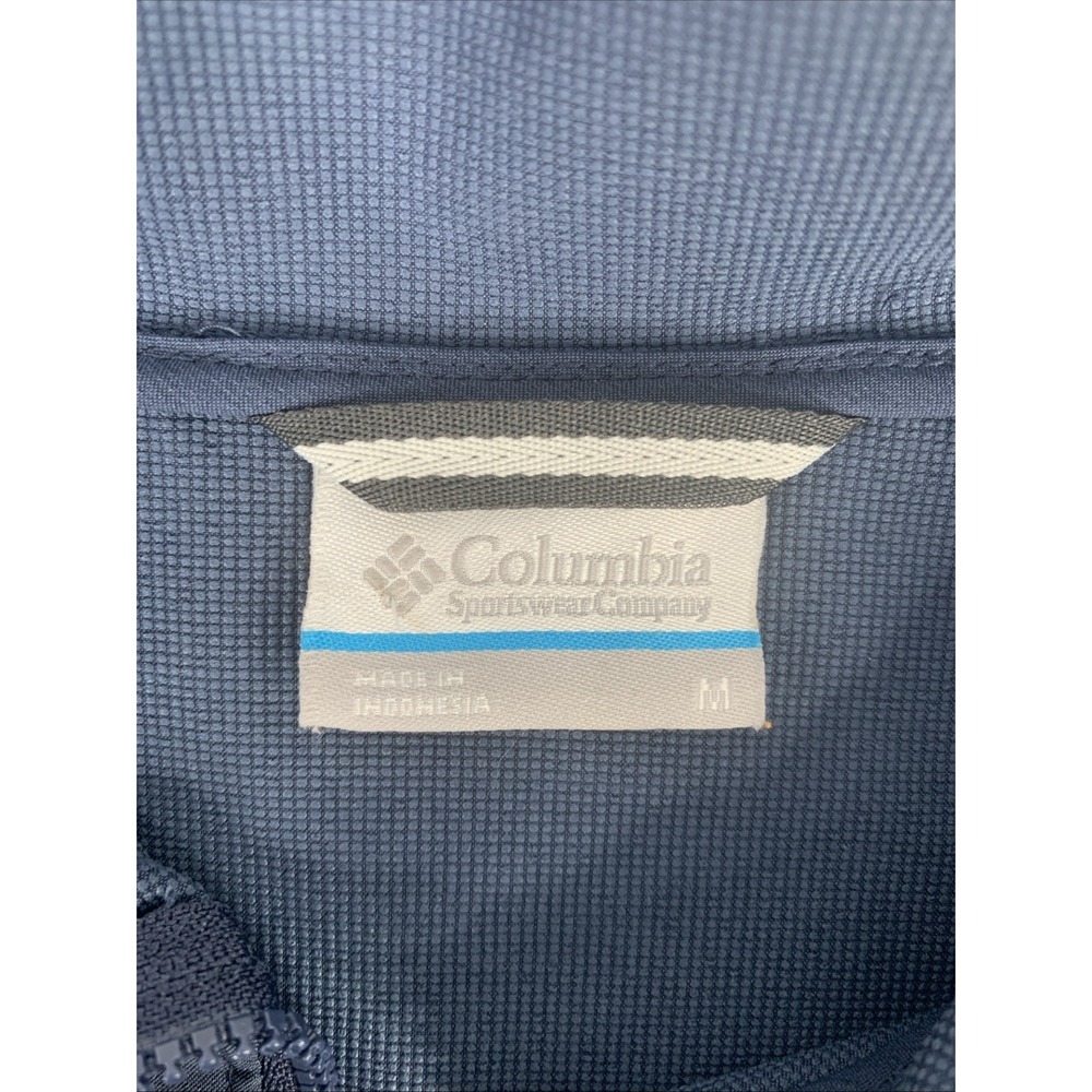 Columbia Women's Rain Jacket Size M Navy Blue Zip Up Waterproof - Picture 3 of 9